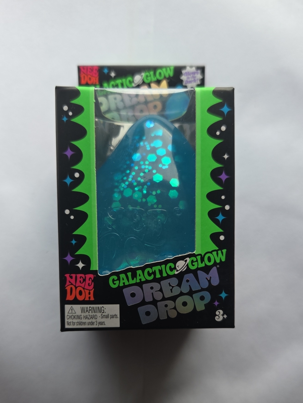 Needoh Galactic Glow Blue Dream Drop Stress Toy - Authentic